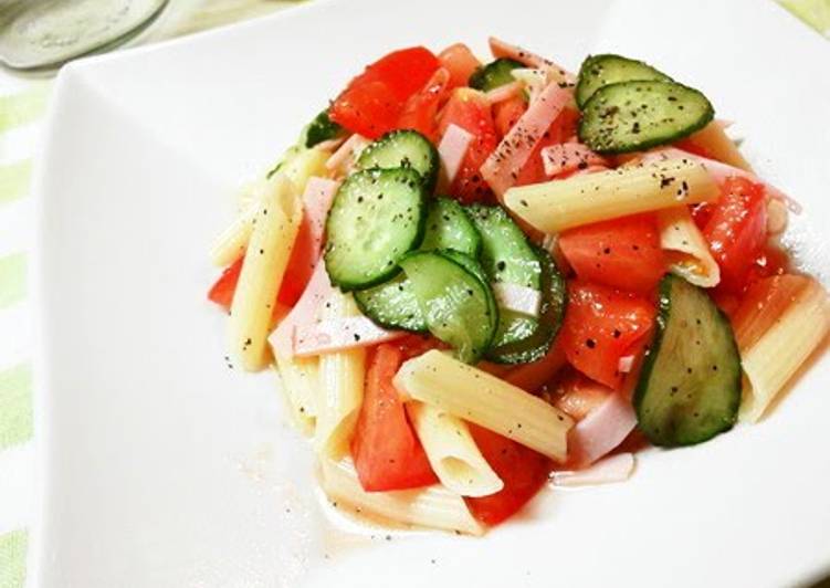 Recipe of Ultimate Chilled Tomato and Penne Pasta Salad