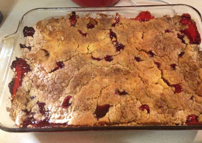 Steps to Prepare Super Quick Homemade Easy Made Cherrie Cobbler