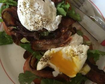 Fast Cooking Methods Avocado toast with poached eggs  bacon Delicious Steady