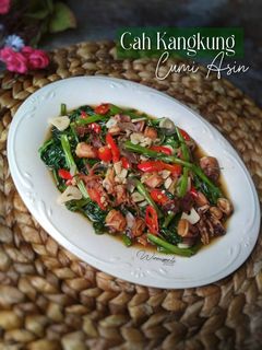 Foto resep Cah Kangkung Cumi Asin