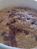 Queque en taza de harina integral y plátano (mug cake)