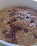 Queque en taza de harina integral y plátano (mug cake)