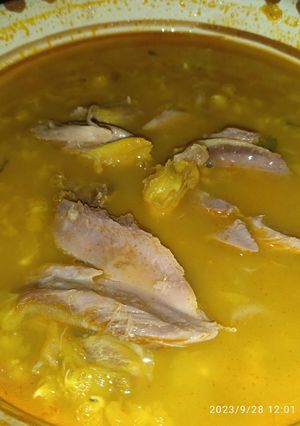 Une photo de Lentilles corail au poulet fermier