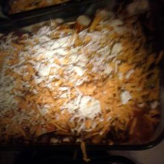 A picture of Brad's roasted pork enchiladas.