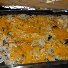 A picture of Chicken and Mushroom casarol.