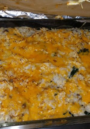 A picture of Chicken and Mushroom casarol.
