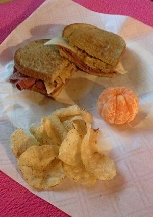 A picture of My Hot Rueben on Rye.