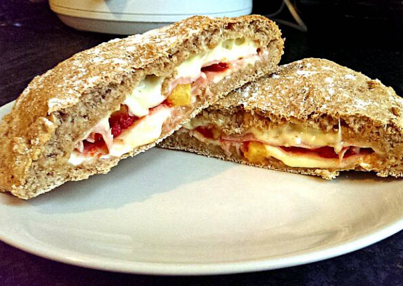 Sophie's wholemeal Hawaiian pizza pocket