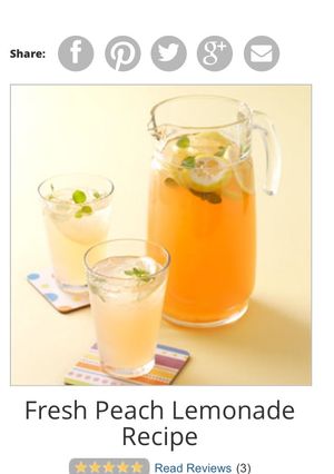 A picture of Fresh Peach Lemonade.