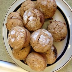 A picture of Brown Sugar Muffins W/ White Sugar Dust.