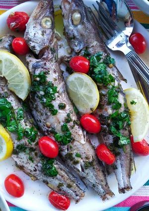 Une photo de Merlans au citron, huile d'olive et sumac🐟🍋☀