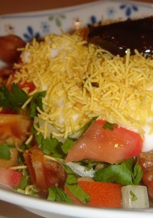 A picture of Mock Samosa Chaat.
