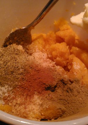 A picture of Butternut squash ravioli.