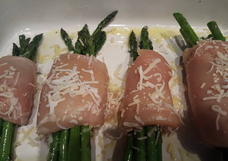 Steps to Prepare Favorite Chicken wrapped asparagus