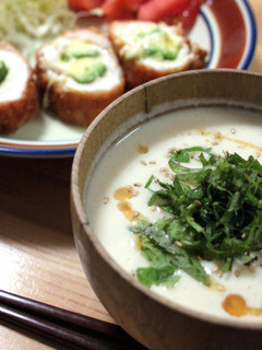A picture of Potage-style Cold Tofu Miso Soup In Just A Minute!.