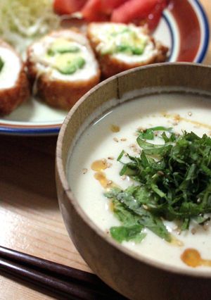 A picture of Potage-style Cold Tofu Miso Soup In Just A Minute!.