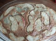 Une photo de clafoutis rhubarbe