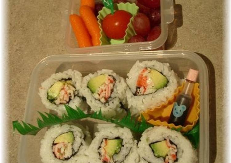 California Rolls with Imitation Crab Flakes