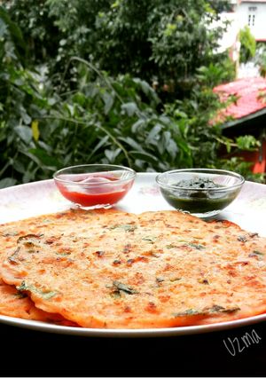 A picture of Rice flour Cheela.