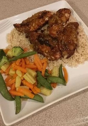 A picture of Cajun Seared Marmalade Chicken.