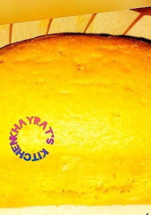 A picture of Super moist vanilla cake no egg no butter cake.