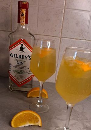A picture of Orange Gin and Tonic.