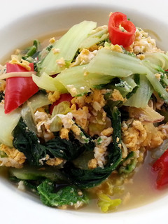 A picture of Spicy Bak Choy With Eggs.