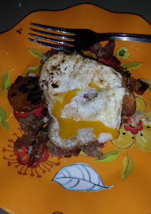 A picture of Breakfast hang over cure!!.