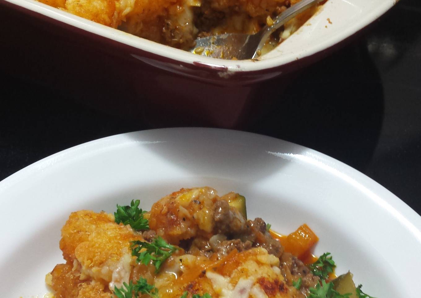 Veggie Loaded Raspberry Potato Casserole