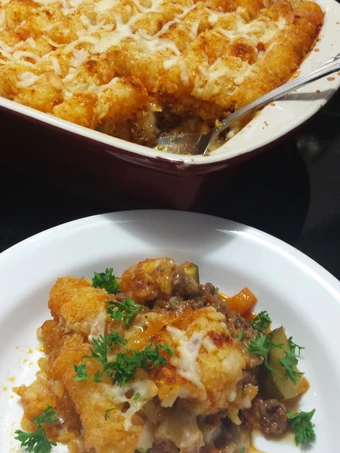 Easy Way Make Recipe Veggie Loaded Tater Tot Casserole that is Perfect, Tasty}