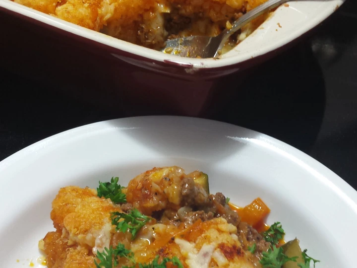 Easy Way Make Recipe Veggie Loaded Tater Tot Casserole that is Perfect, Tasty}