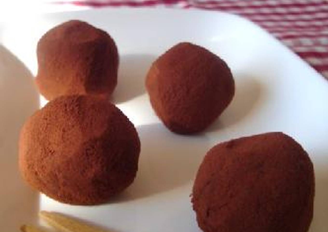 Chocolate filled potato truffles