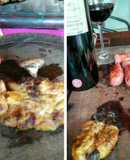 Asado a la parrilla de mollejas a la mostaza, limón, pimienta