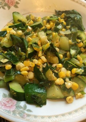 A picture of Sautéed Zucchini And Corn.