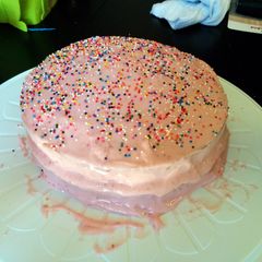 A picture of The Strawberriest Strawberry Cake.