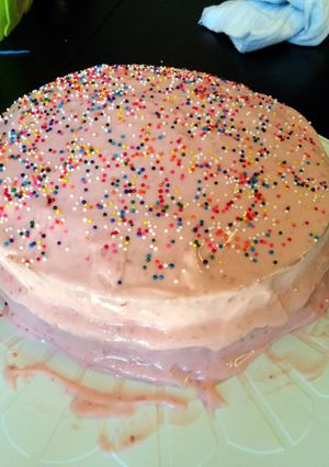 A picture of The Strawberriest Strawberry Cake.