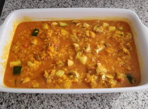 Foto principal de Arroz cremoso de pollo y verduras con Thermomix