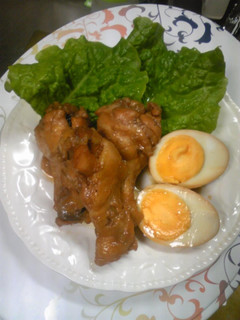 A picture of Easy Simmered Drumettes and Boiled Eggs.
