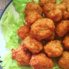 A picture of Easy and Economical Karaage-kun Made From Ground Chicken and Tofu.