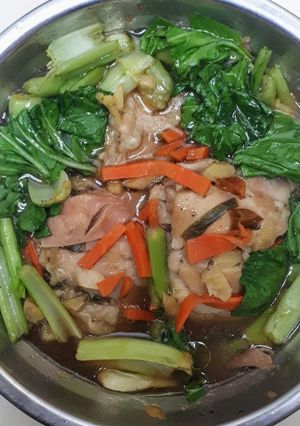 Hình của món Gà hấp dầu hào đơn giản dễ làm.