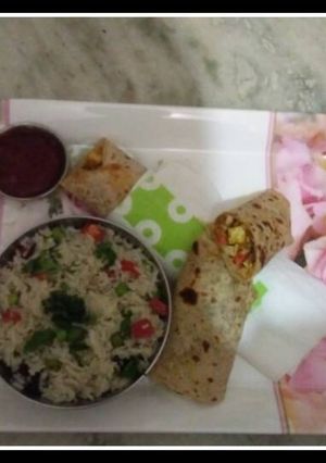 A picture of Paneer kathi roll.