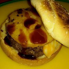 Hawaiian N' Bison Burger A picture of Hawaiian N' Bison Burger.
