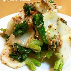 A picture of Turnip & Tuna Salad with Mustard Flavor.