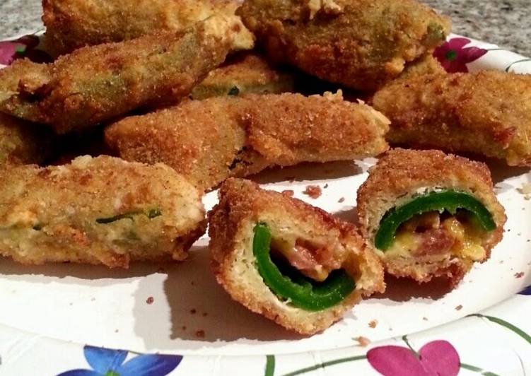 Recipe of Homemade Cheddar Bacon Jalepeno Poppers