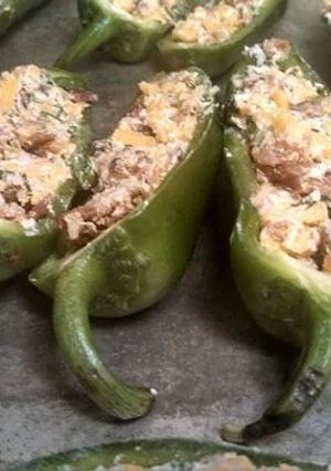 A picture of Stuffed jalapeños.