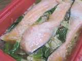 sake steamed salmon