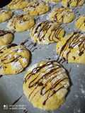 Lemon crinkle cookies with black chocolate 🍋🍫