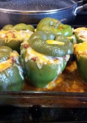 A picture of Stuffed Green Bell Peppers.