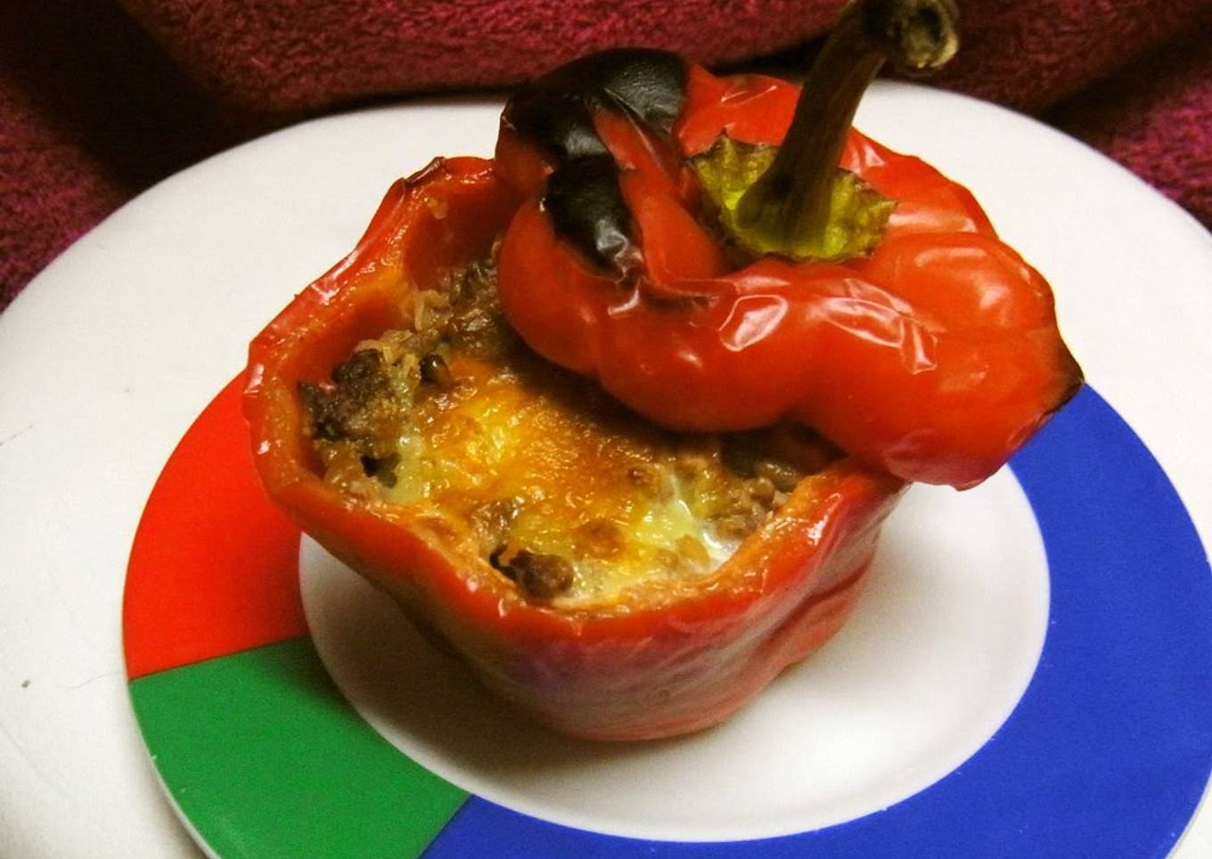 5-Minute Meat-Stuffed Bell Peppers