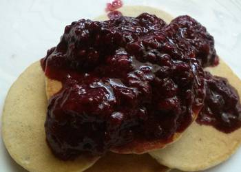 The New Way Prepare Recipe Mommas blueberry pancakes and homemade triple berry syrup Delicious Steady